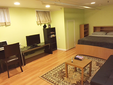 walkout basement studio across from NIH  with own bathroom and kitchenette fully furnished everything included