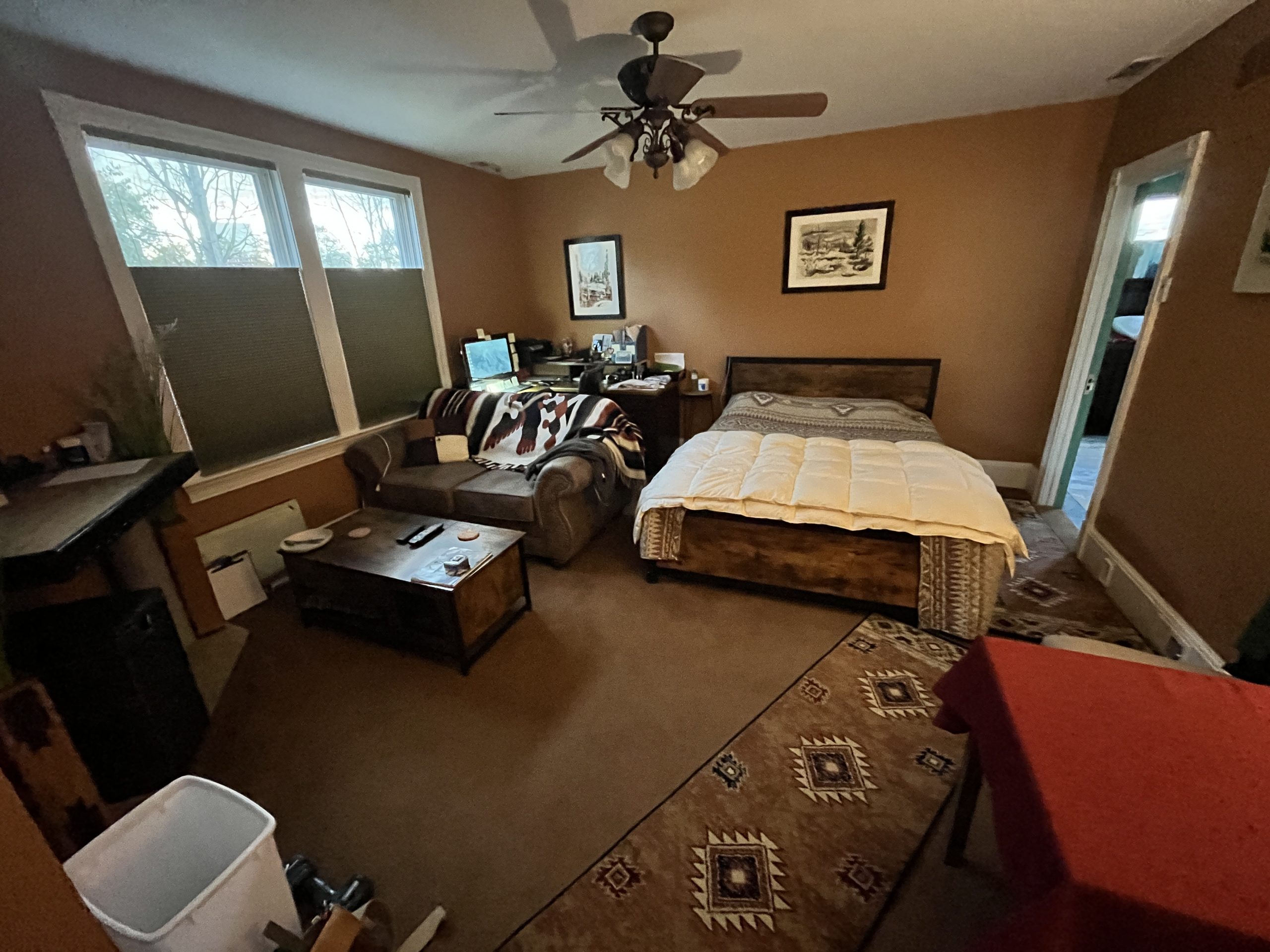 First included space is a large studio style room done in a SW desert style First included space is a large studio style room done in a SW desert style